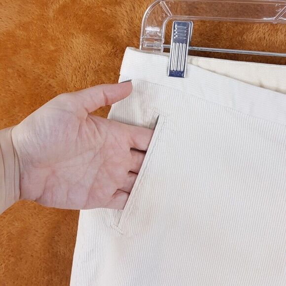 ATM Womens Pants Size 12 Ivory Slim Ankle Corduroy ANTHONY THOMAS MELILLO - Picture 5 of 12